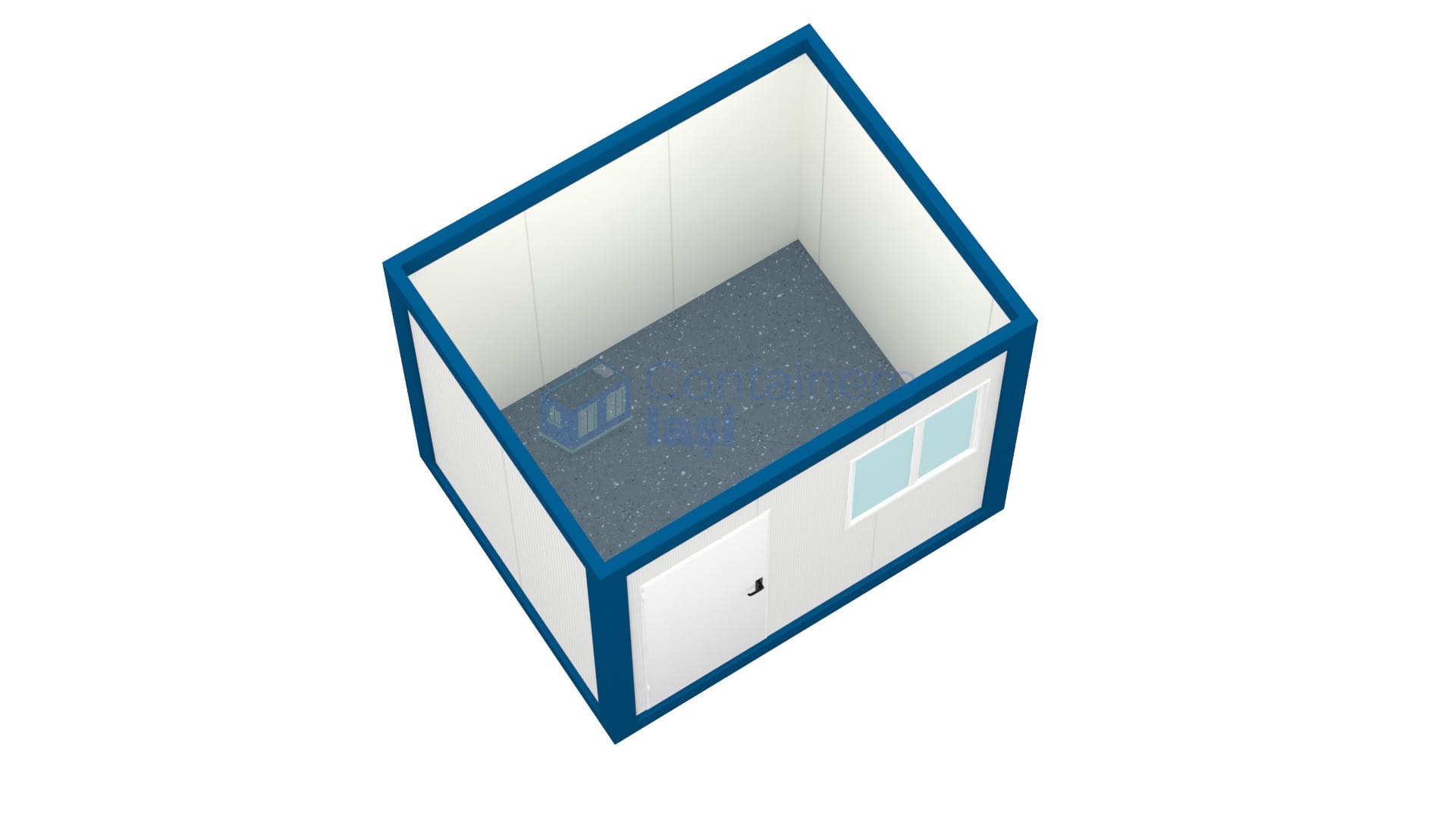 container birou iasi 3metri albastru2