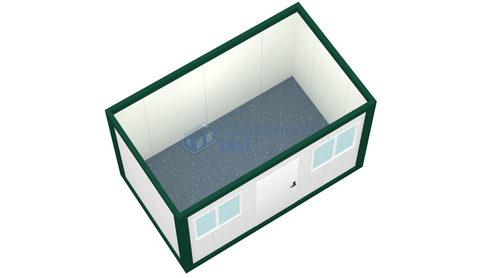 container santier iasi 4metri 2geamuri verde2