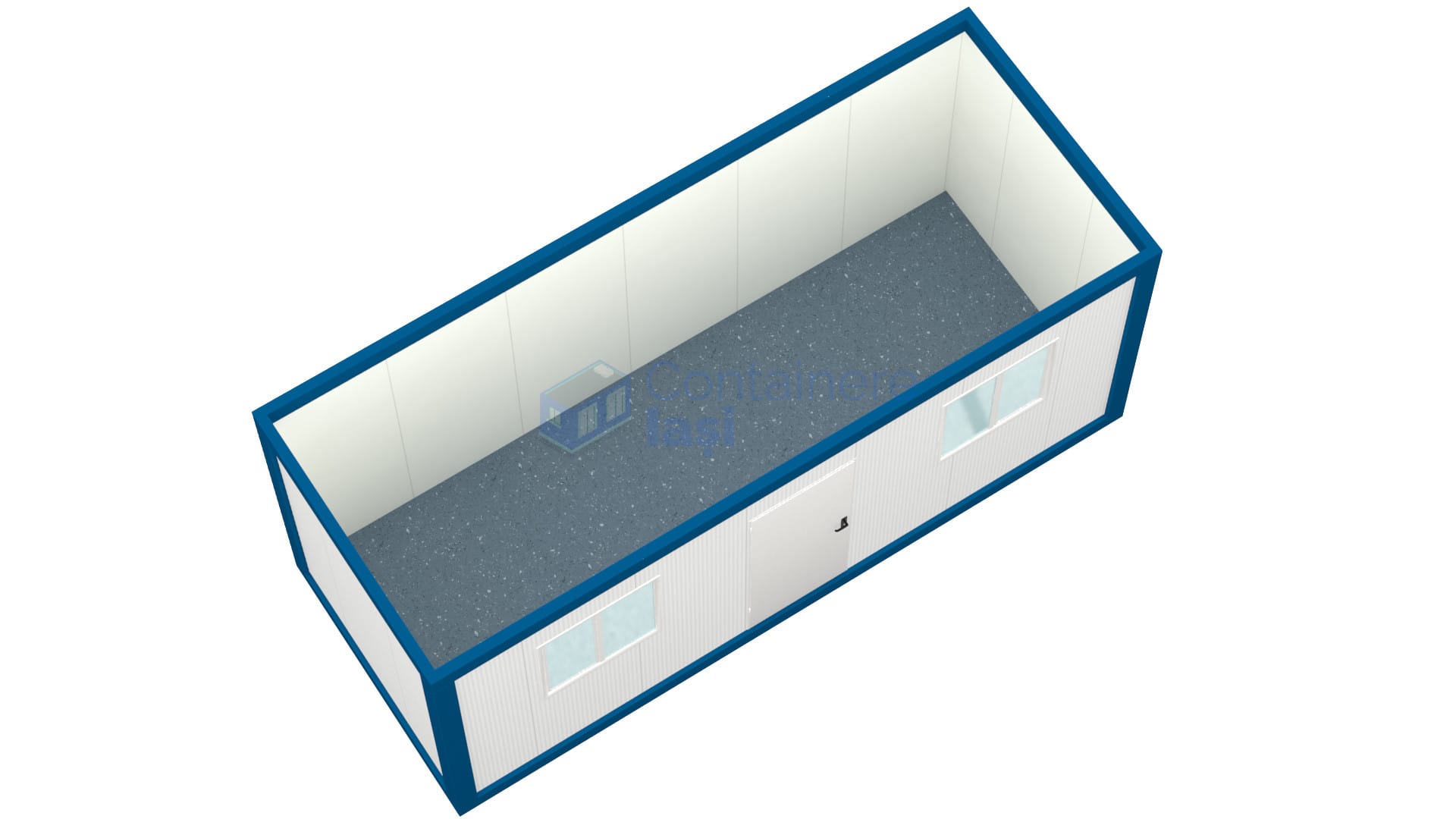 container santier iasi 6metri 2geamuri albastru2