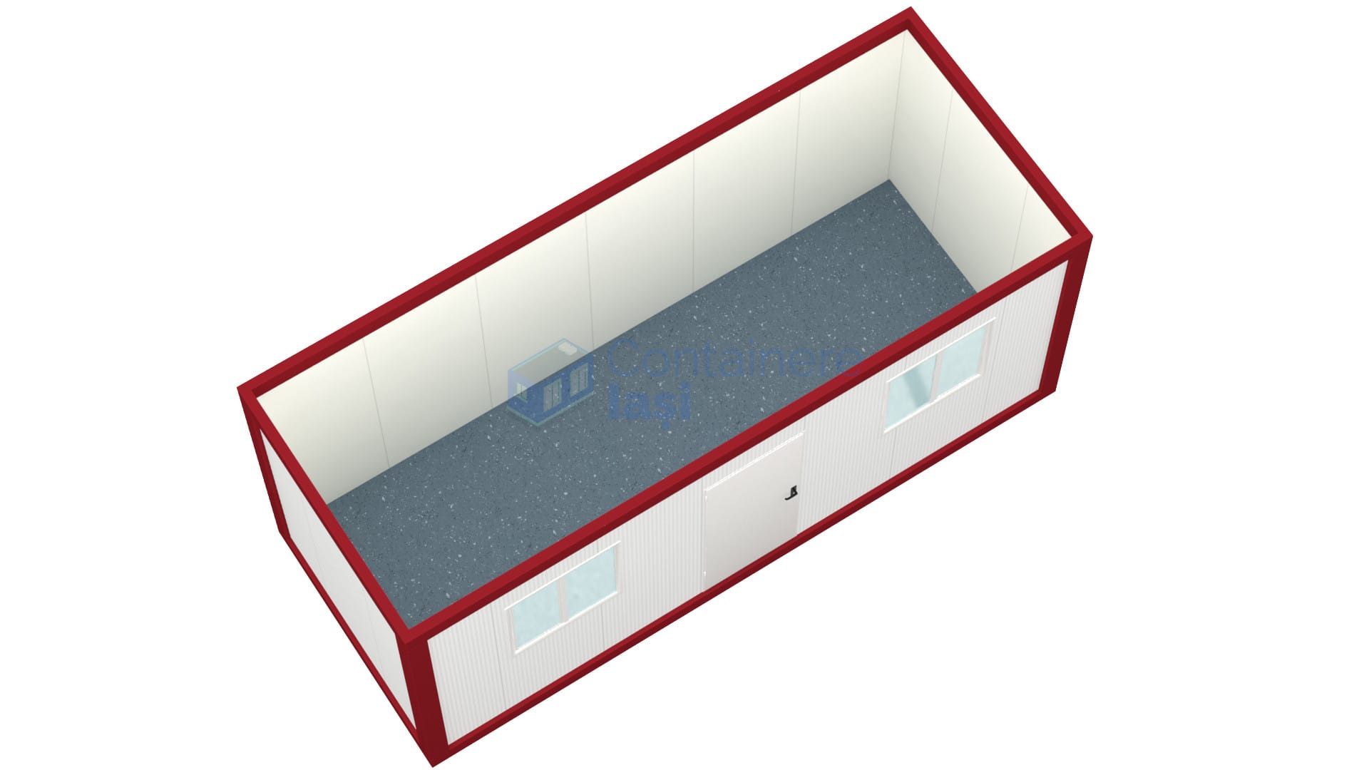 container santier iasi 6metri 2geamuri rosu2