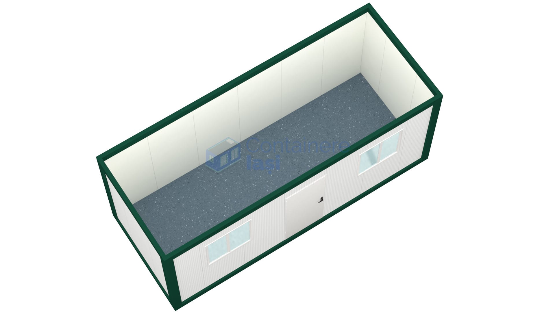 container santier iasi 6metri 2geamuri verde2