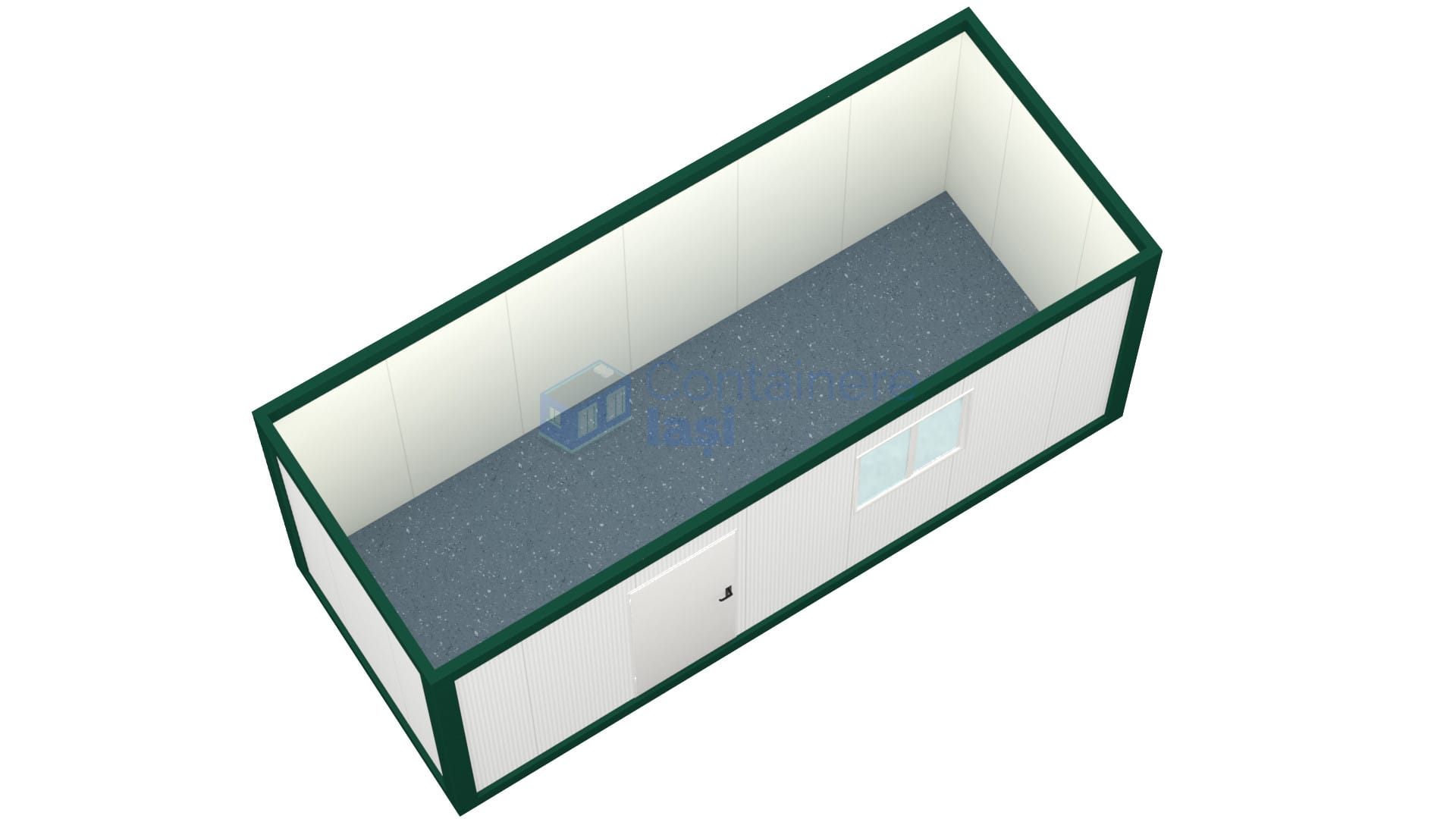 container santier iasi 6metri 1geam verde2